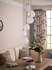 Laura Ashley White Confetti Glass 6 Light Ceiling Light - Image 2 of 8