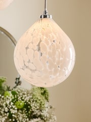 Laura Ashley White Confetti Glass 6 Light Ceiling Light - Image 4 of 8