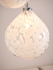 Laura Ashley White Confetti Glass 6 Light Ceiling Light - Image 5 of 8