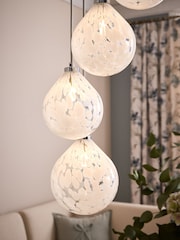 Laura Ashley White Confetti Glass 6 Light Ceiling Light - Image 6 of 8