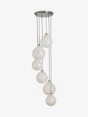 Laura Ashley White Confetti Glass 6 Light Ceiling Light - Image 8 of 8