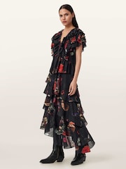 AllSaints Black Alma Top - Image 1 of 8