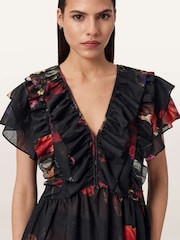 AllSaints Black Alma Top - Image 4 of 8