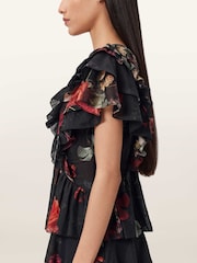 AllSaints Black Alma Top - Image 5 of 8