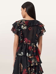 AllSaints Black Alma Top - Image 6 of 8