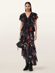 AllSaints Black Alma Top - Image 7 of 8