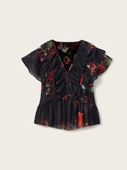 AllSaints Black Alma Top - Image 8 of 8