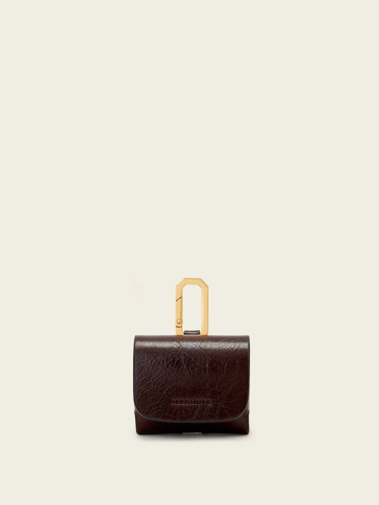 AllSaints Brown Airpod Hex Case - Image 1 of 5