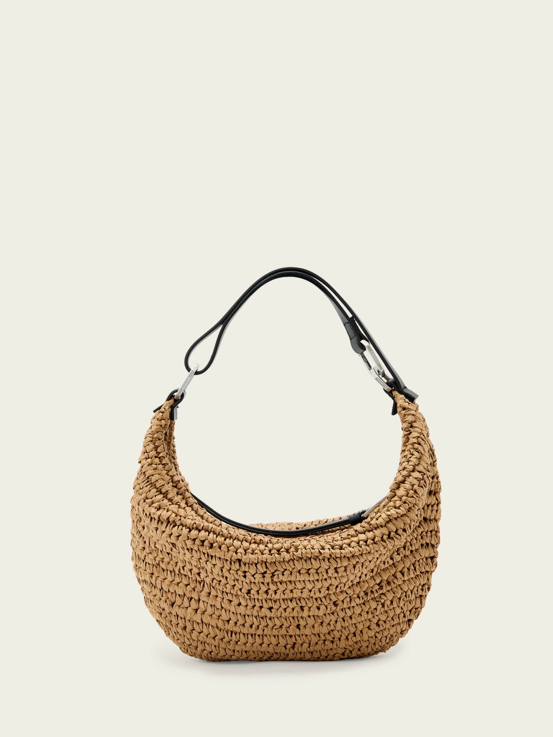 Allsaints Women's Brown Luna Micro Woven Bag, One Size - Image 3