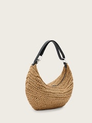 AllSaints Brown Luna Micro Paper Bag - Image 10 of 10