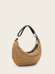 AllSaints Brown Luna Micro Paper Bag - Image 7 of 10