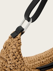 AllSaints Brown Luna Micro Paper Bag - Image 8 of 10