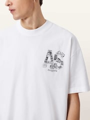 AllSaints White Mixtape Short Sleeve Crew Neck T-Shirt - Image 5 of 7