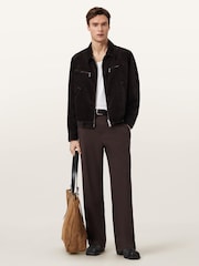 AllSaints Brown Korey Jacket - Image 6 of 7