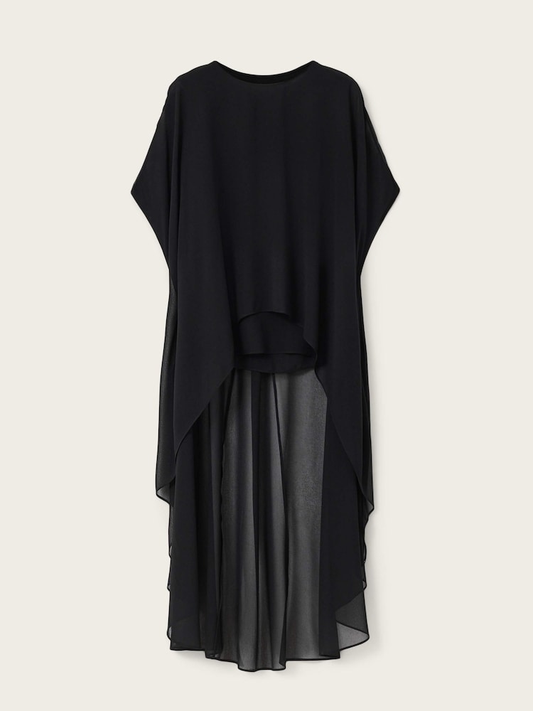 AllSaints Black Jamie Sheer Top - Image 9 of 9