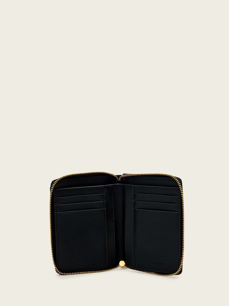AllSaints Brown Lena Hex Zip Wallet - Image 2 of 6