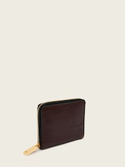 AllSaints Brown Lena Hex Zip Wallet - Image 3 of 6