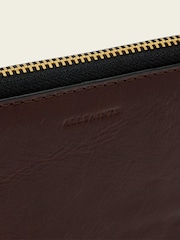 AllSaints Brown Lena Hex Zip Wallet - Image 5 of 6