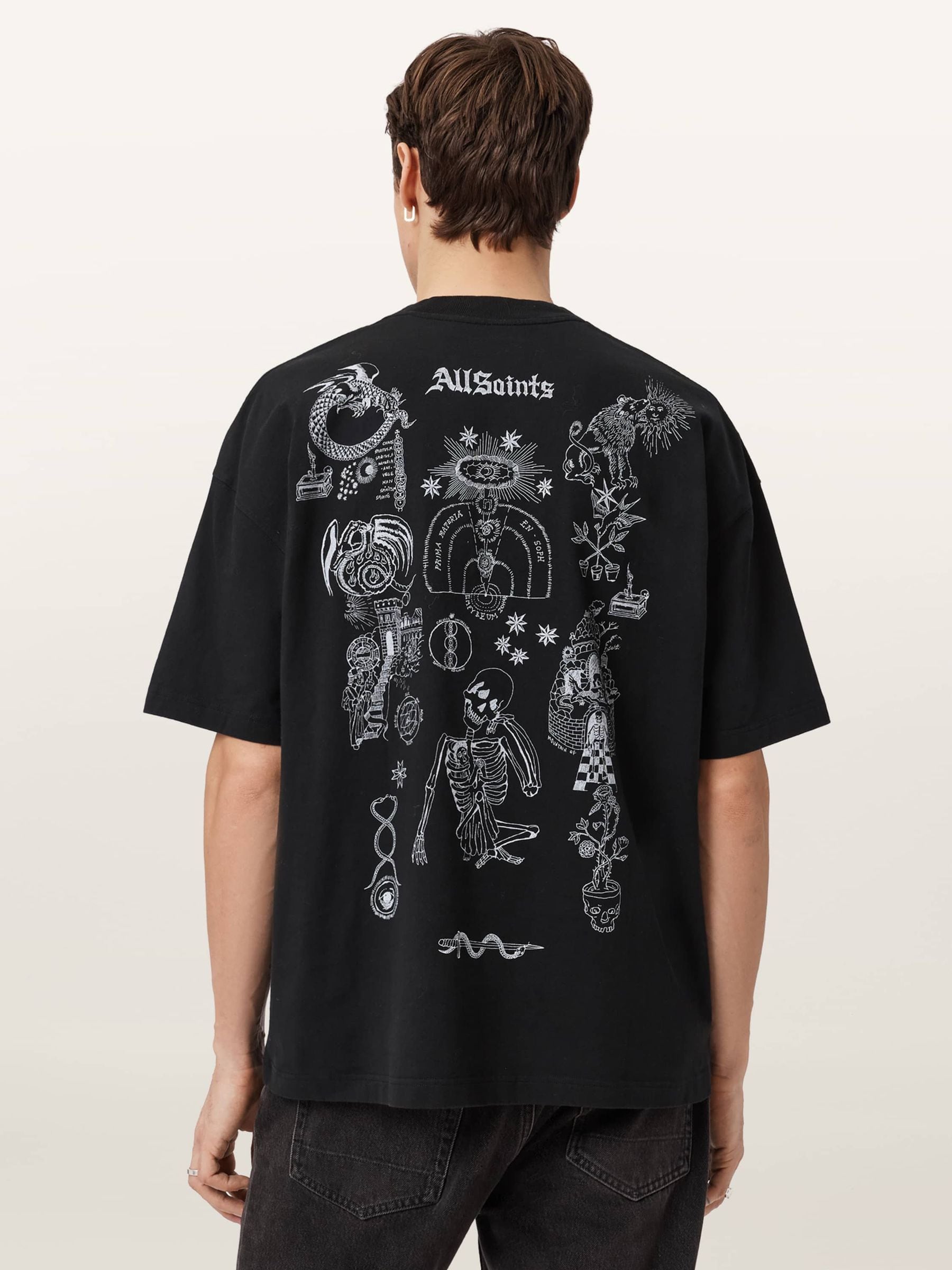 Buy AllSaints Black Terra Short Sleeve Crew Neck T-Shirt from Next USA