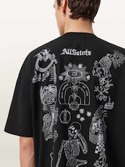AllSaints Black Terra Short Sleeve Crew Neck T-Shirt - Image 4 of 7