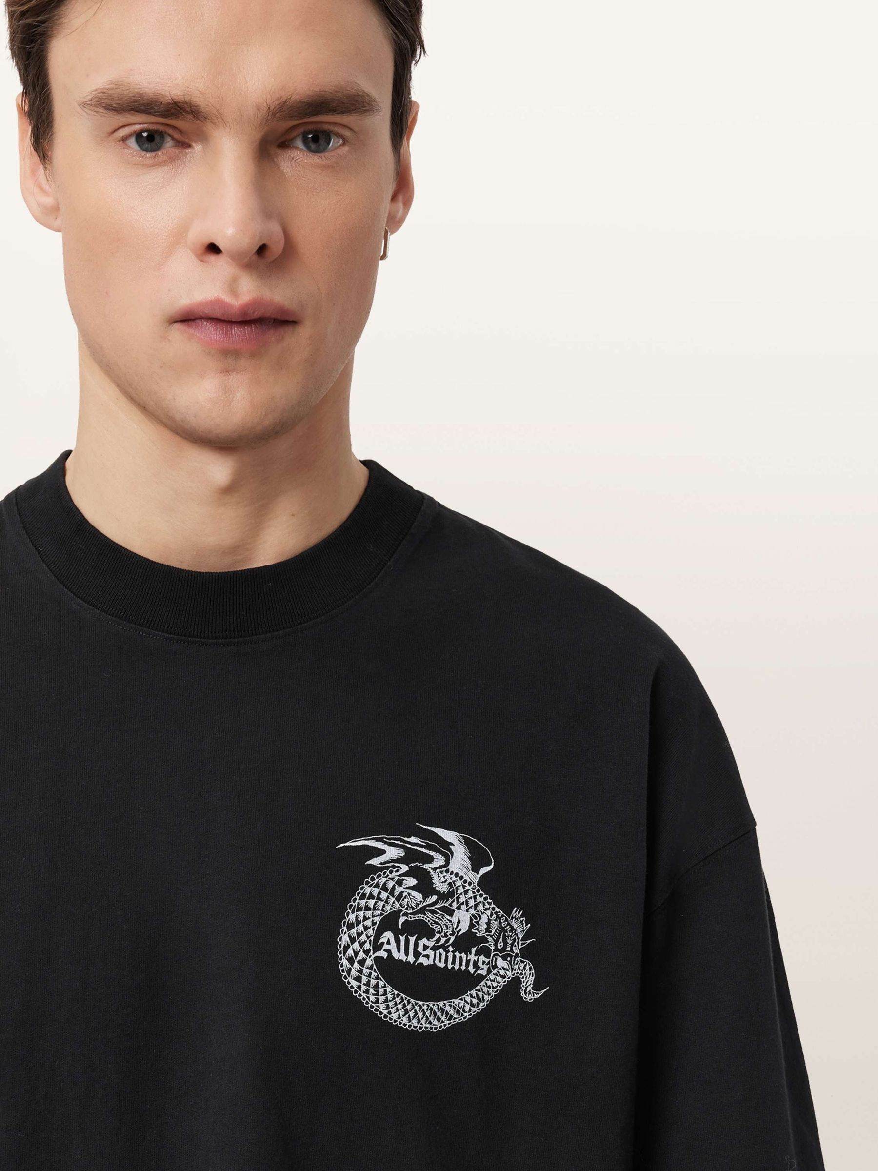 Buy AllSaints Black Terra Short Sleeve Crew Neck T-Shirt from Next USA