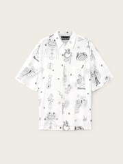 AllSaints Cream Terra Short Sleeve Shirt - Image 6 of 6