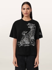 AllSaints Black Pounce Lisa T-Shirt - Image 1 of 7