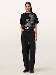 AllSaints Black Pounce Lisa T-Shirt - Image 5 of 7
