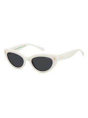 Polaroid Cat Eye White Sunglasses - Image 1 of 6
