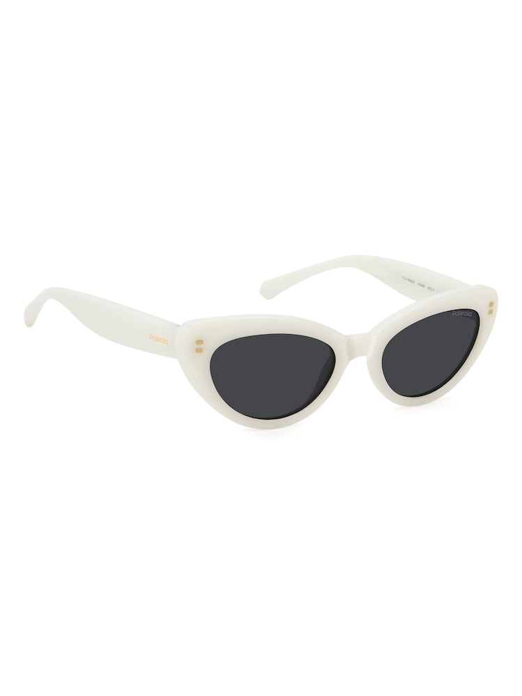 Polaroid Cat Eye White Sunglasses - Image 2 of 6