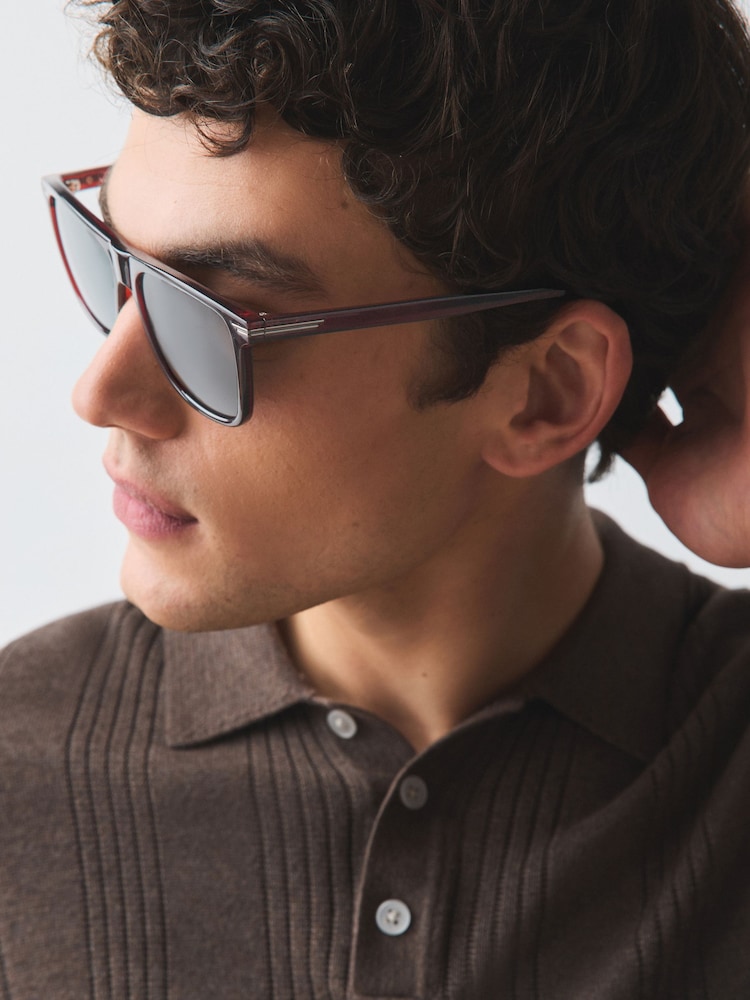Mineral Dark Red Preppy Sunglasses - Image 2 of 6 Mineral Dark Red Preppy Sunglasses - Image 2 of 6