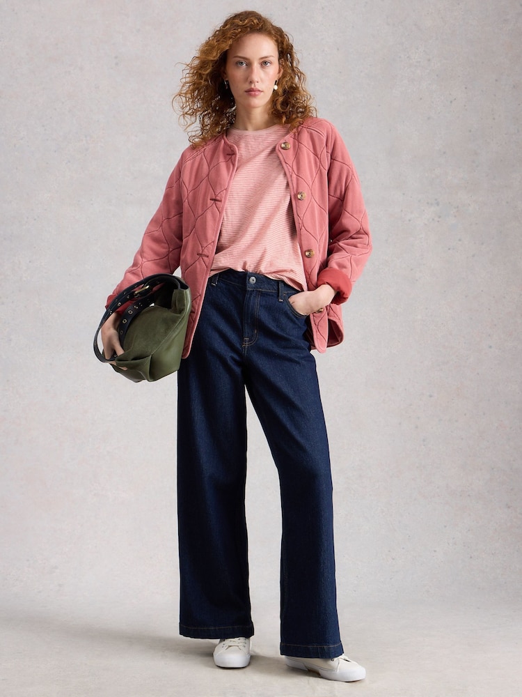 White Stuff Clara Texture Short Sleeve T-Shirt - תמונה 1 מתוך 6