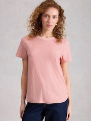 White Stuff Clara Texture Short Sleeve T-Shirt - תמונה 2 מתוך 6