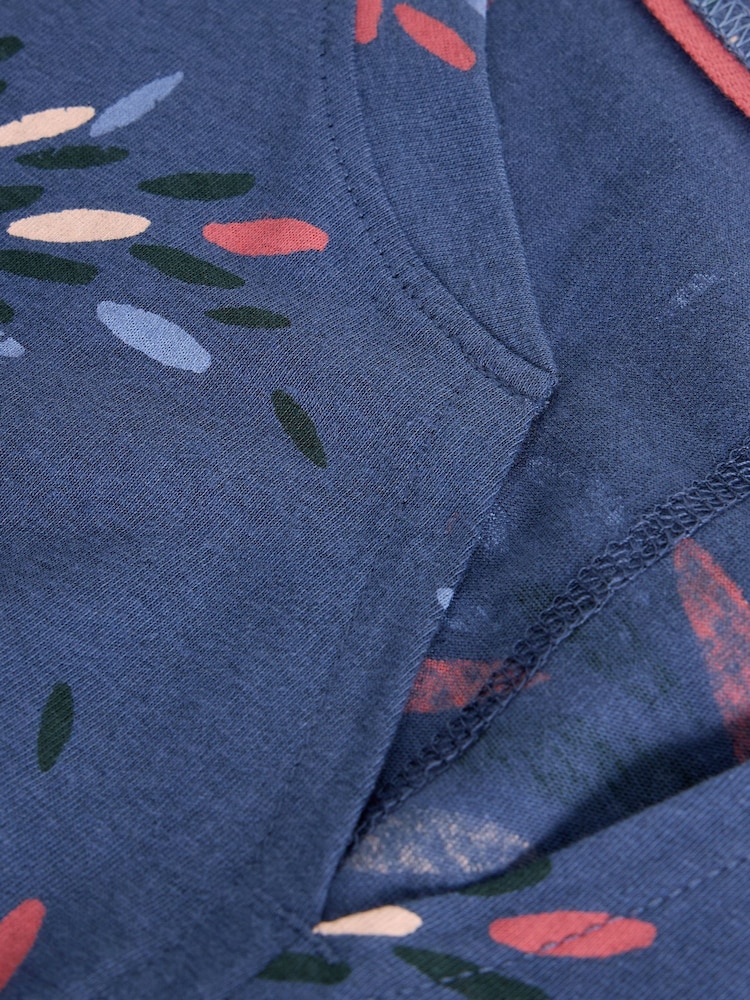 White Stuff Blue Nelly Notch Neck T-Shirt - Image 2 of 2