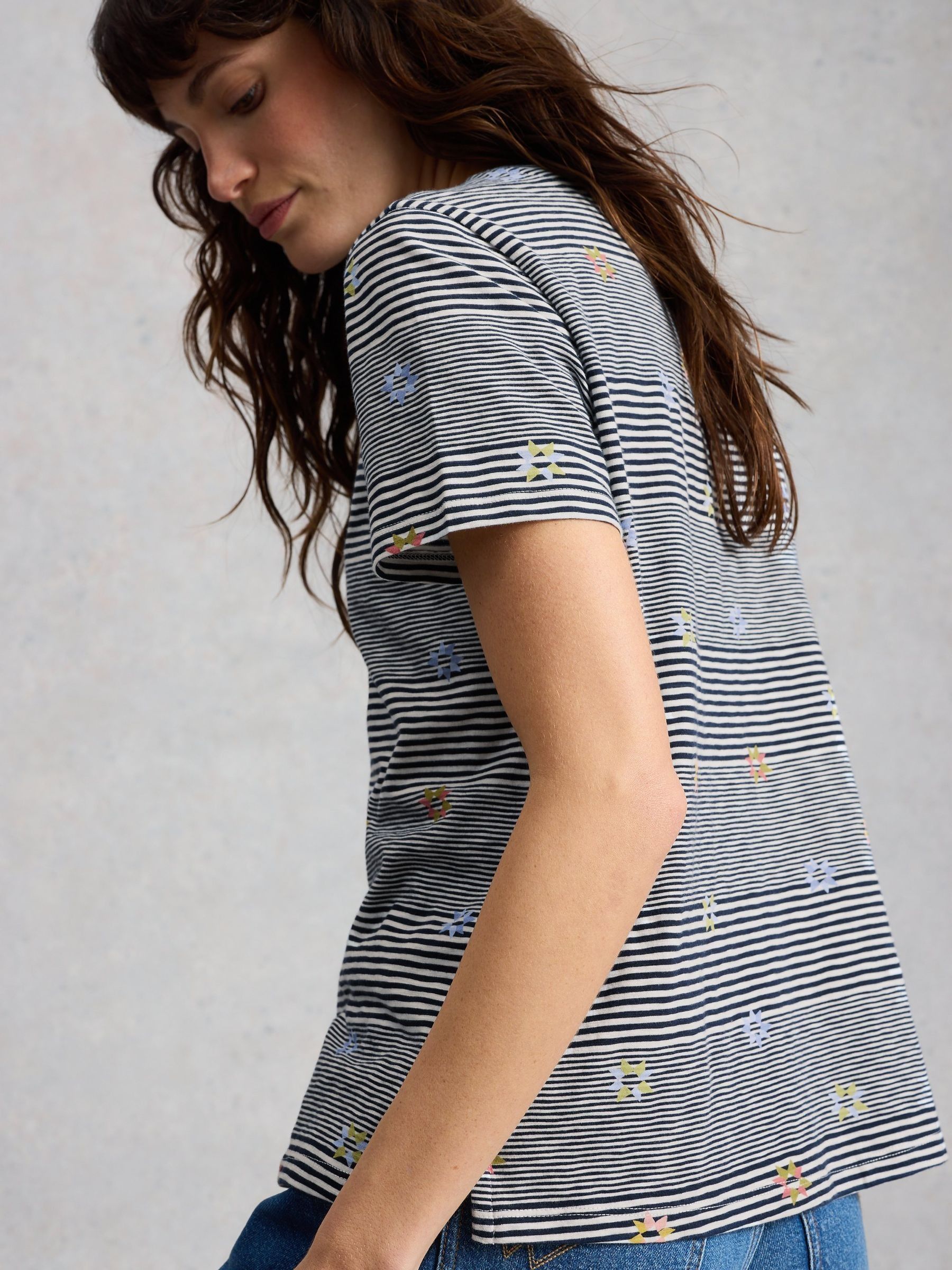 Buy White Stuff Blue Abbie Stripe T-Shirt from Next Canada