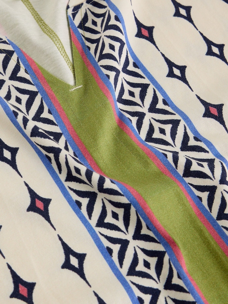 White Stuff WHITE MLT Nelly Notch Neck T-Shirt - Image 6 of 6