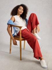 White Stuff White Peony Sleeveless Shirt - Image 4 of 6