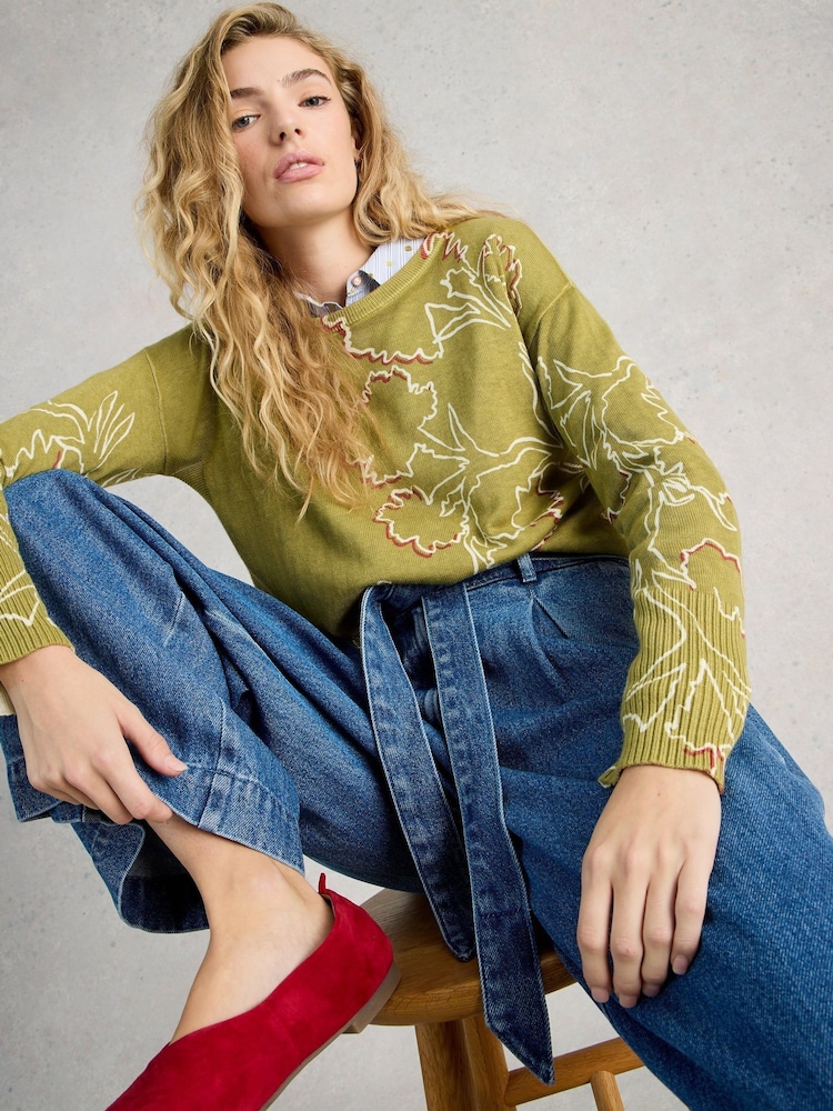 White Stuff סוודר עם הדפס, דגם Olive - תמונה 1 מתוך 6 White Stuff סוודר עם הדפס, דגם Olive - תמונה 1 מתוך 6