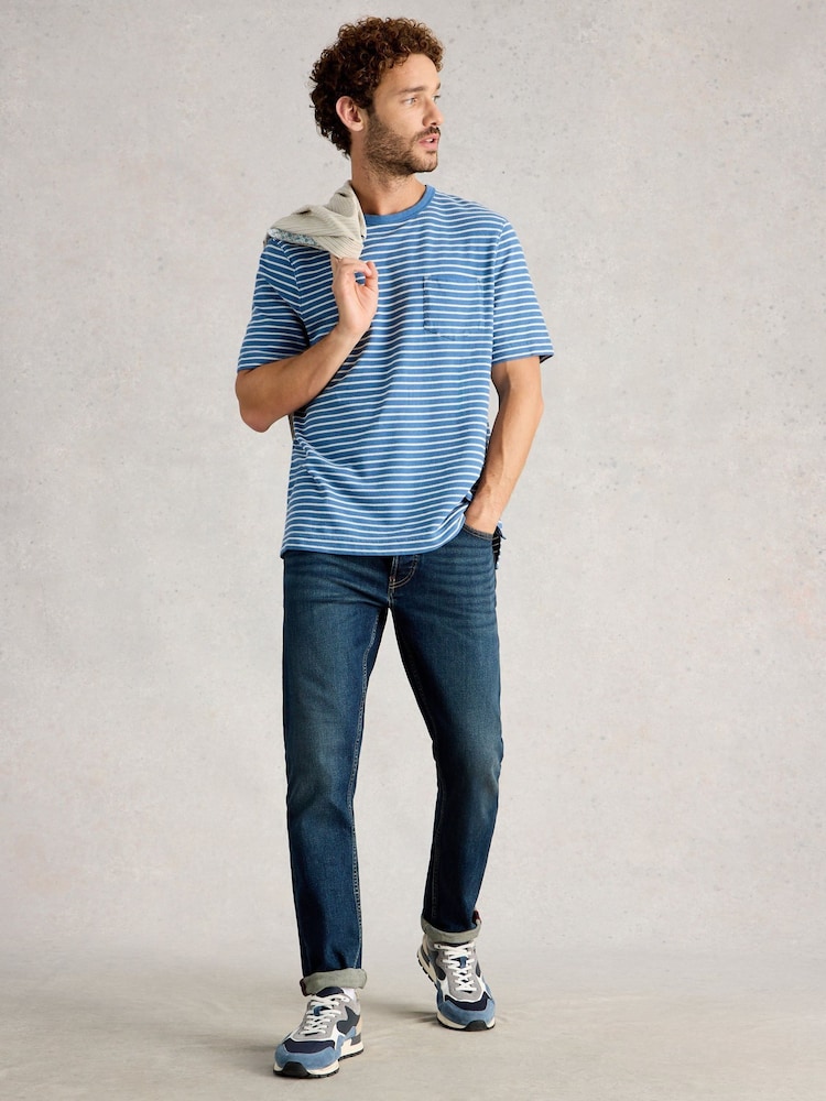 White Stuff Blue Horsham Stripe T-Shirt - Image 1 of 6 White Stuff Blue Horsham Stripe T-Shirt - Image 1 of 6