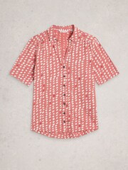 White Stuff Pink Annie Short Sleeve Jersey Shirt - Image 1 of 2