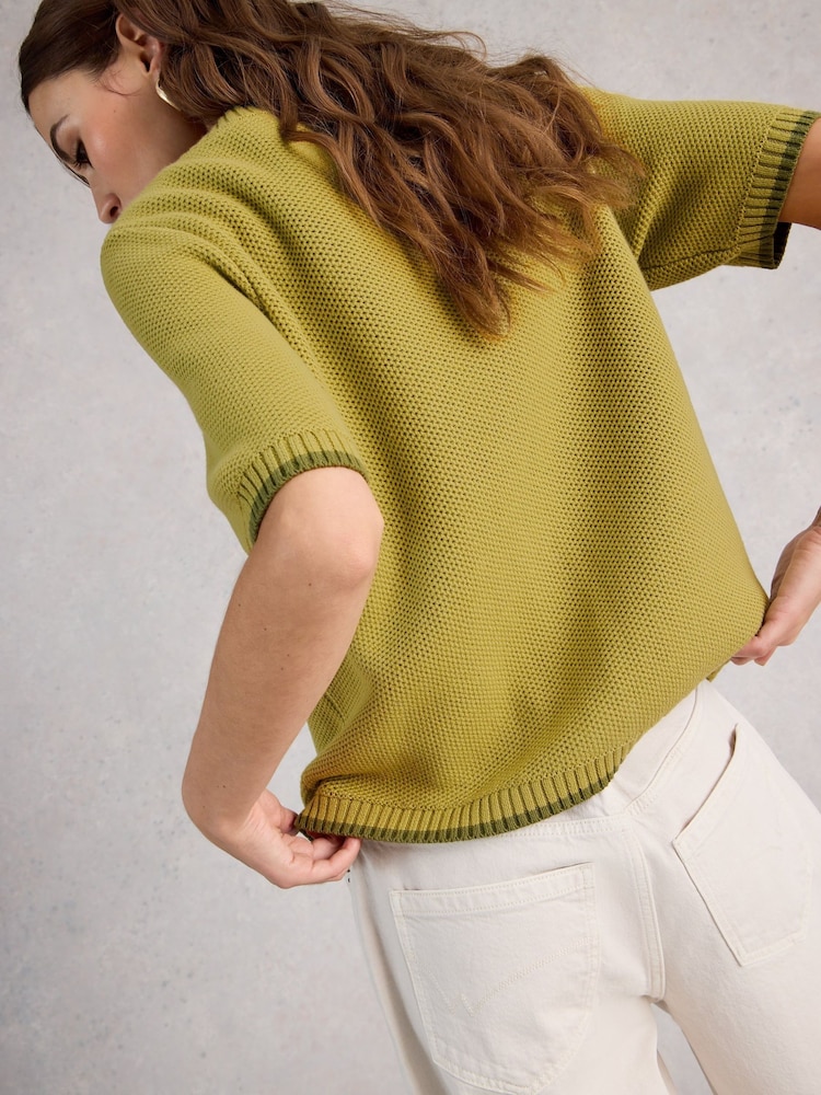 White Stuff Green Isabella Short Sleeve Cardigan - Image 2 of 6 White Stuff Green Isabella Short Sleeve Cardigan - Image 2 of 6