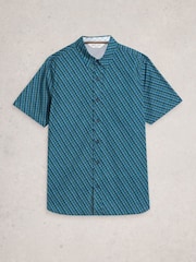 White Stuff Salcombe Ss Fish Print Shirt - תמונה 5 מתוך 6