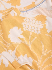 White Stuff Yellow Nelly Notch Neck T-Shirt - Image 6 of 6