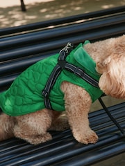 Green Quilted Dog Harness Coat - Image 5 of 9
