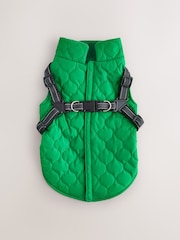 Green Quilted Dog Harness Coat - Image 6 of 9