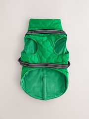 Green Quilted Dog Harness Coat - Image 7 of 9