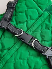 Green Quilted Dog Harness Coat - Image 8 of 9