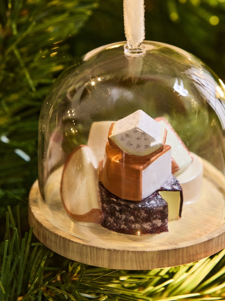 Natural Cheeseboard Cloche Bauble - Image 2 of 3 Natural Cheeseboard Cloche Bauble - Image 2 of 3