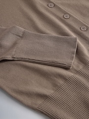 The Set 4 Pack Fine Knit Button Through Cardigan Black/Chocolate Brown/Cinder Brown/Cream - Image 11 of 11