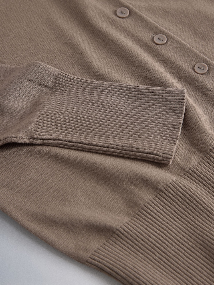 The Set 4 Pack Fine Knit Button Through Cardigan Black/Chocolate Brown/Cinder Brown/Cream - Image 11 of 11